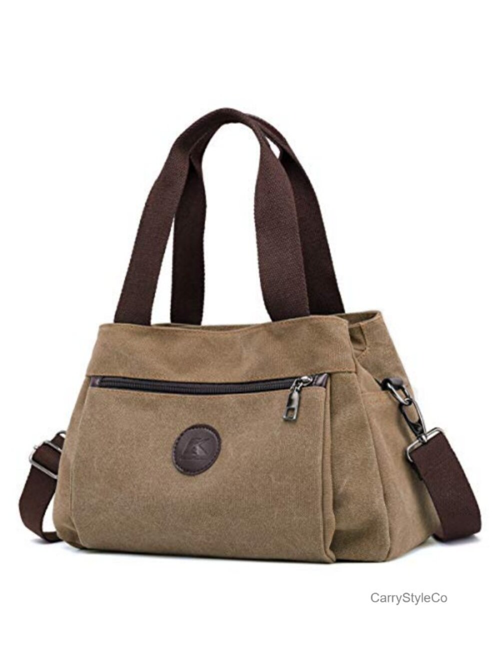 Canvas Crossbody Hobo Bag Multi Compartment Shoulder Purse